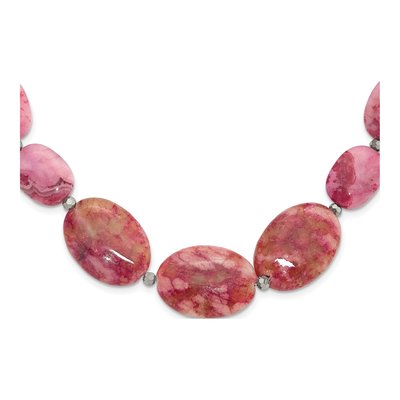 Sterling Silver Agate & Crystal Multi Necklace