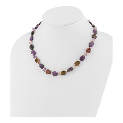 Gold-Plated Sterling Silver Amethyst Necklace – view 2