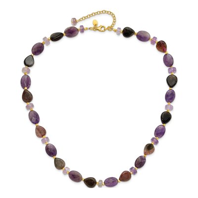 Gold-Plated Sterling Silver Amethyst Necklace – view 3