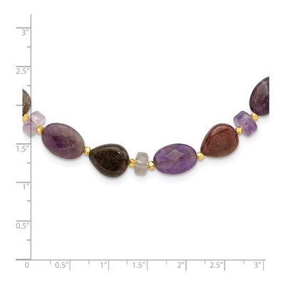 Gold-Plated Sterling Silver Amethyst Necklace – view 4