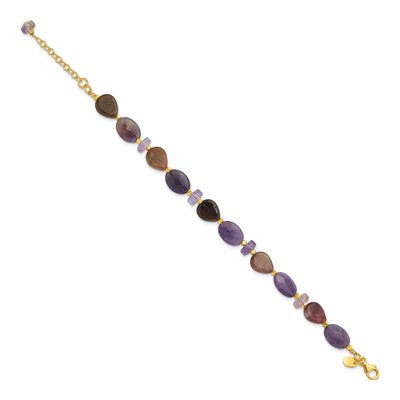 Gold-Plated Sterling Silver Amethyst Bracelet – view 2