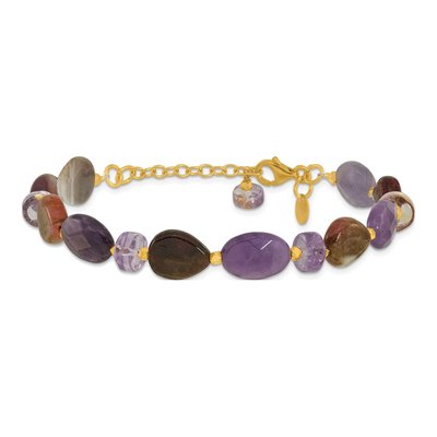 Gold-Plated Sterling Silver Amethyst Bracelet – view 3