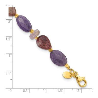 Gold-Plated Sterling Silver Amethyst Bracelet – view 5