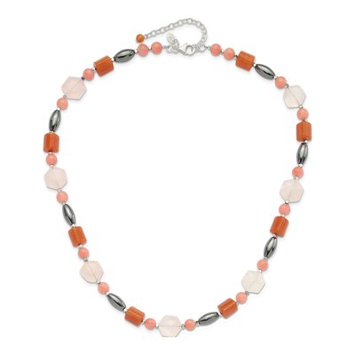 Sterling Silver Hematite Multi Necklace – view 3