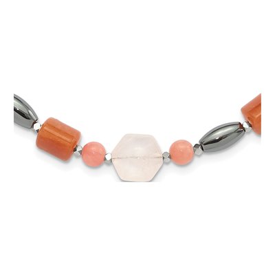 Sterling Silver Hematite Multi Necklace