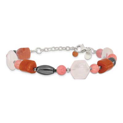 Sterling Silver Hematite Multi Bracelet – view 3