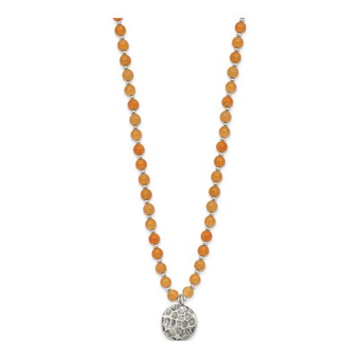 Sterling Silver Oxidized Aventurine Beaded Necklace – view 2