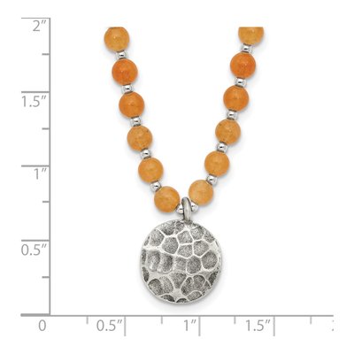 Sterling Silver Oxidized Aventurine Beaded Necklace – view 4