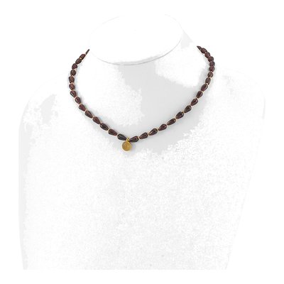Gold-Plated Sterling Silver Garnet Necklace – view 3