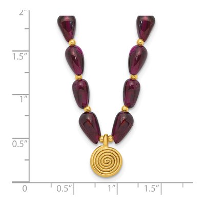 Gold-Plated Sterling Silver Garnet Necklace – view 4