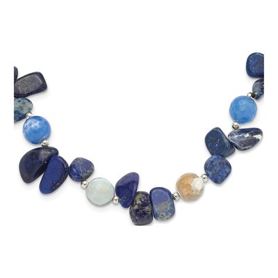 Sterling Silver Agate Shell Necklace