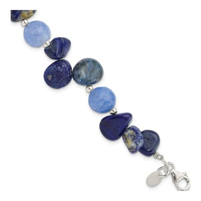 Sterling Silver Agate Shell Bracelet