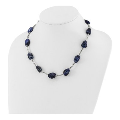 Sterling Silver Blue Quartz Sodalite Necklace – view 2