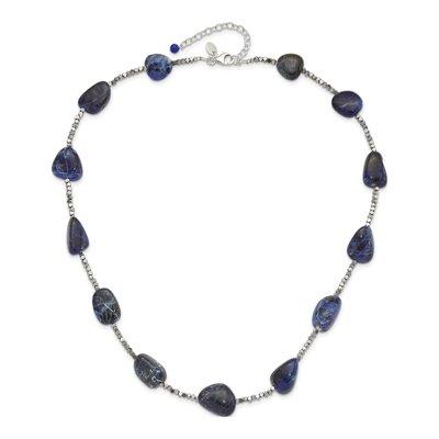 Sterling Silver Blue Quartz Sodalite Necklace – view 3