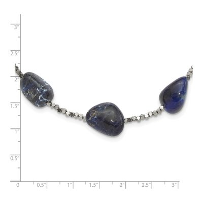 Sterling Silver Blue Quartz Sodalite Necklace – view 4