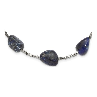 Sterling Silver Blue Quartz Sodalite Necklace