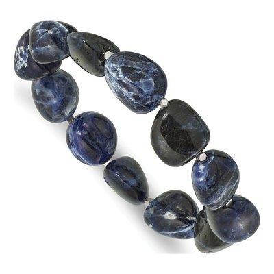 Sodalite & Hematite Beaded Stretch Bracelet