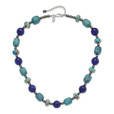Sterling Silver Crystal Natural Necklace – view 3