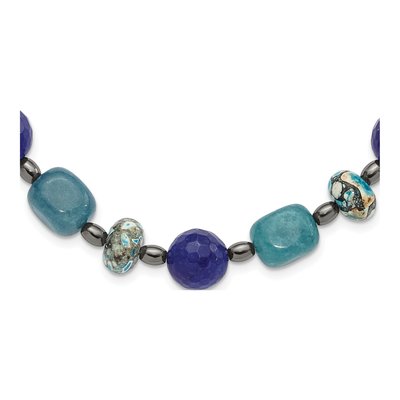 Sterling Silver Crystal Natural Necklace