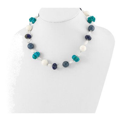 Sterling Silver Agate Multi-Stone Necklace – view 3