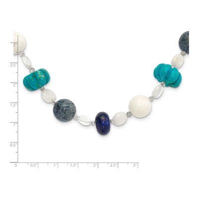 Sterling Silver Agate Multi-Stone Necklace – view 4