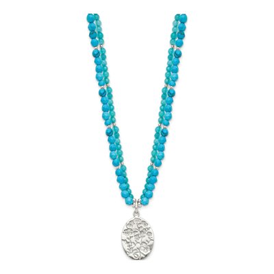 Sterling Silver Multi-Strand Magnesite Quartz Necklace – view 2