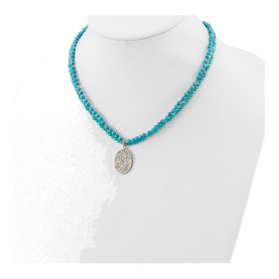 Sterling Silver Multi-Strand Magnesite Quartz Necklace – view 3