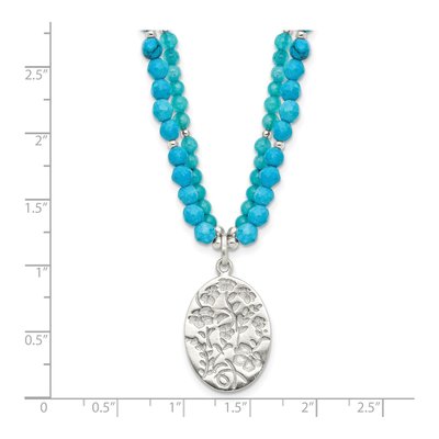 Sterling Silver Multi-Strand Magnesite Quartz Necklace – view 4