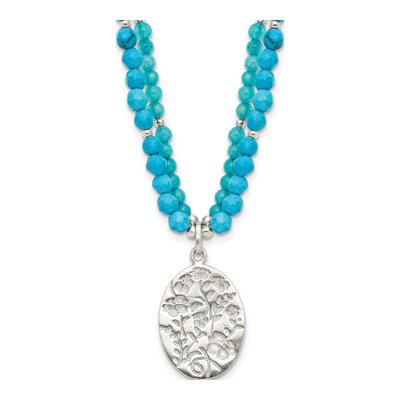 Sterling Silver Multi-Strand Magnesite Quartz Necklace
