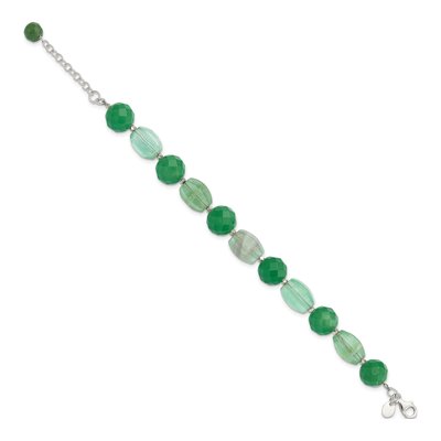 Sterling Silver Aventurine Fluorite Bracelet – view 2