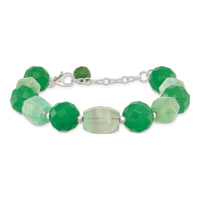 Sterling Silver Aventurine Fluorite Bracelet – view 3