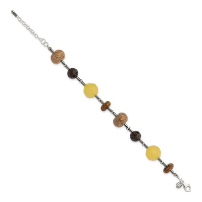 Sterling Silver Multi Beaded Bracelet – view 2