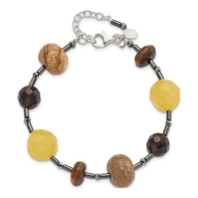 Sterling Silver Multi Beaded Bracelet – view 4