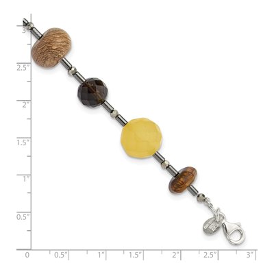 Sterling Silver Multi Beaded Bracelet – view 5