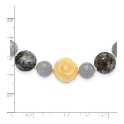 Gold-Plated Sterling Silver Agate Labradorite Necklace – view 4