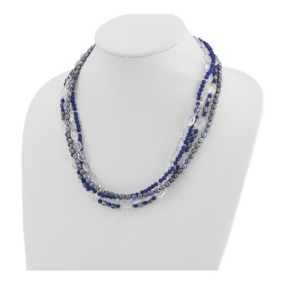 Sterling Silver Grey Freshwater Cultured Pearl Adjustable or Necklace – view 2