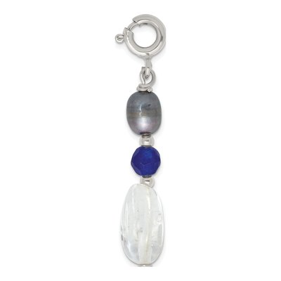 Sterling Silver Grey Freshwater Cultured Pearl Adjustable or Necklace – view 6