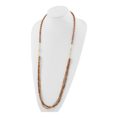 Gold-Plated Sterling Silver Brown Freshwater Cultured Pearl Multi-Strand Necklace – view 2