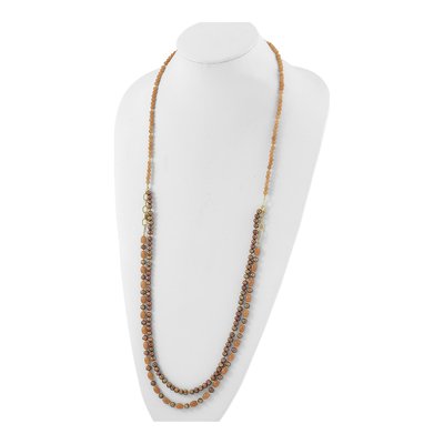 Gold-Plated Sterling Silver Brown Freshwater Cultured Pearl Multi-Strand Necklace – view 3