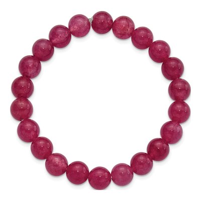 Strawberry Quartz 8.5mm Stretch Bead Bracelet – view 2