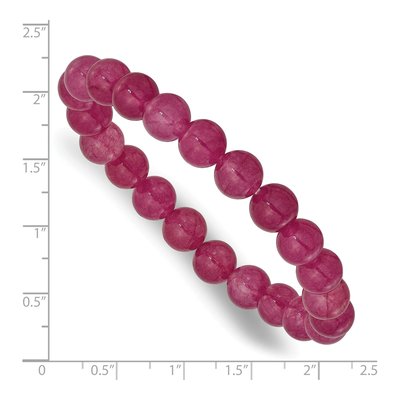 Strawberry Quartz 8.5mm Stretch Bead Bracelet – view 3