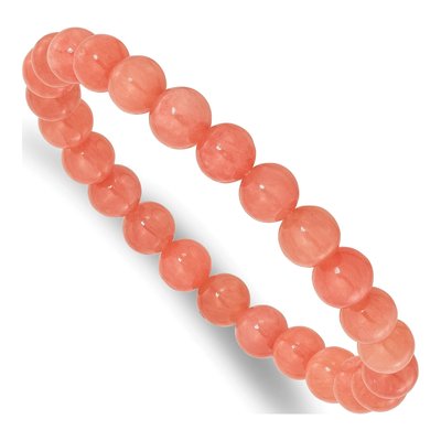 Orange Quartz 8mm Stretch Bead Bracelet