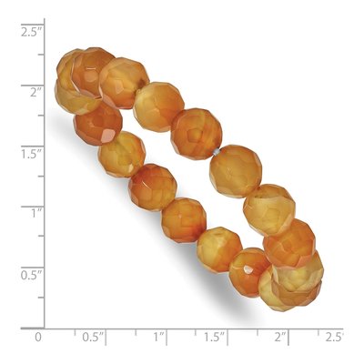 Carnelian 10mm Beaded Stretch Bracelet – view 3