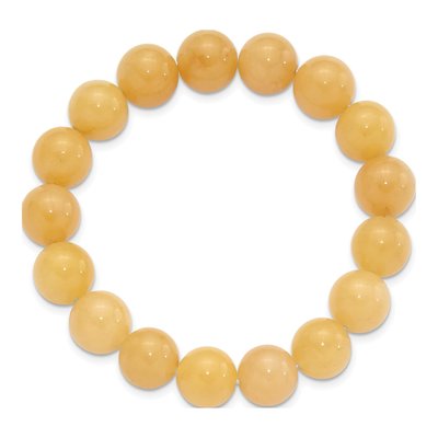Yellow Quartz Beaded Stretch Bracelet – view 2