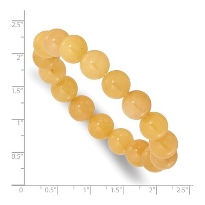 Yellow Quartz Beaded Stretch Bracelet – view 3