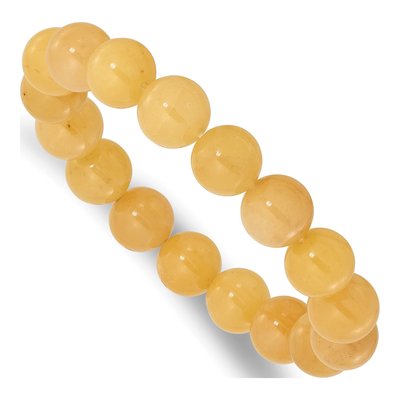Yellow Quartz Beaded Stretch Bracelet