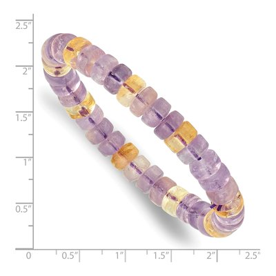 Ametrin 8mm Beaded Stretch Bracelet for Women – view 3