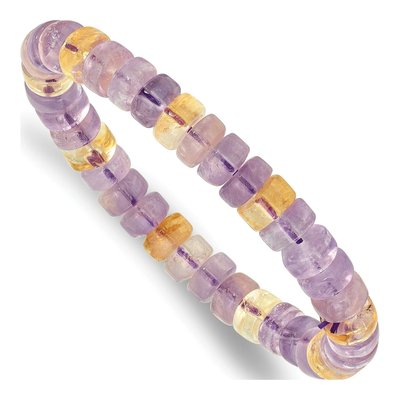 Ametrin 8mm Beaded Stretch Bracelet for Women