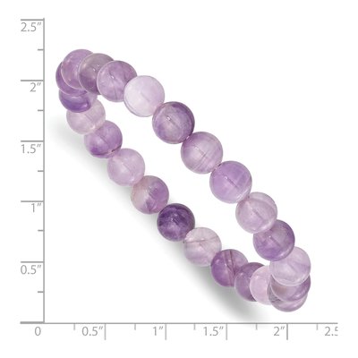 Amethyst 8.5mm Beaded Stretch Bracelet – view 3