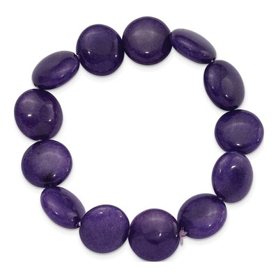 Purple Quartz Beaded Stretch Bracelet for Women – view 2